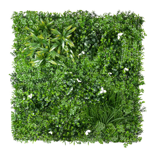 Sample Panel of White Oasis Artificial Vertical Garden (Small Sample) UV Resistant